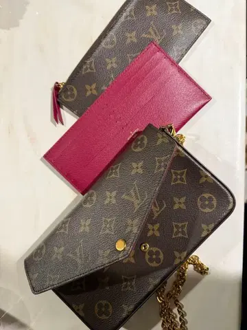 숄더백 브라운 핑크