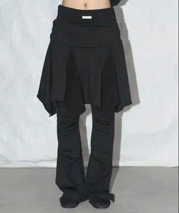 FANCYCLUB 레이어드 스커트 팬츠 세트 블랙 한국 브랜드