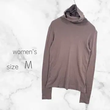 새상품급 터틀넥 티셔츠 긴팔 코튼 일본제 모카 베이지 ( M상당 )