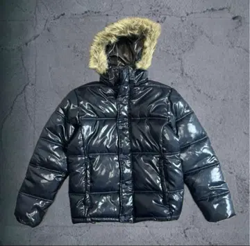 00s archive 퍼 다운 다운 자켓 y2k 네이비