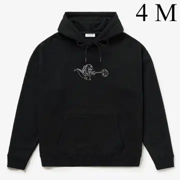 라코스테 x 고질라 후드티 블랙 4 M LACOSTE GODZILLA