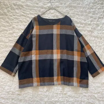 써니클라우드 담요 튜닉 티셔츠 체크 무늬