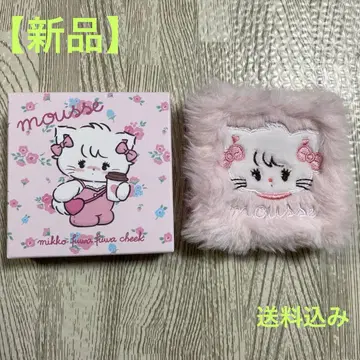 mikko 복슬복슬 티크 파우더 핑크 플라워 무늬