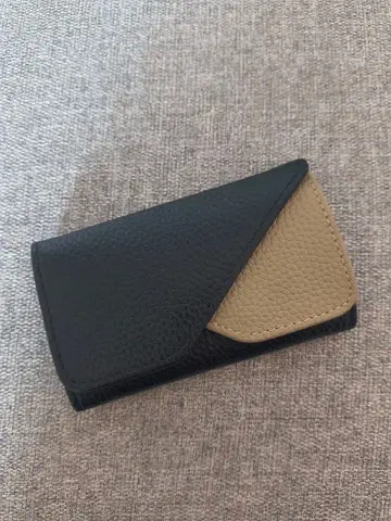 온오프 천연 가죽 명함지갑 블랙