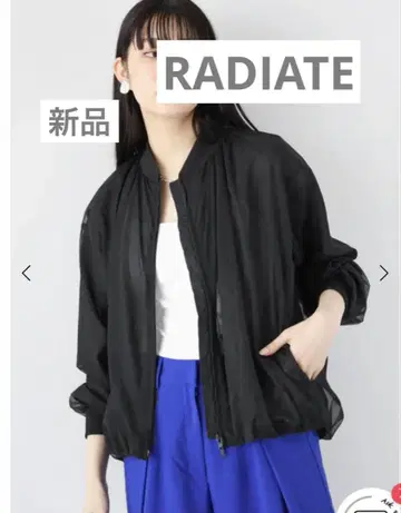 새상품 SCOT CLUB 컬러 튤 블루종 블랙 시어 아우터 블랙