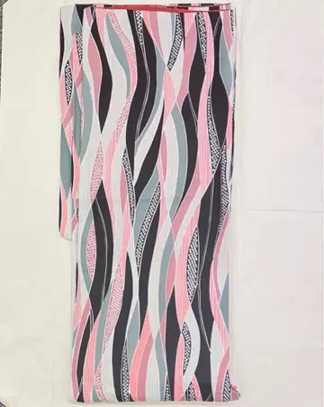 세련된 세로 물결 무늬 코몬 이중 기모노