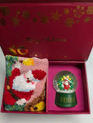 페이러 크리스마스 돔 & 손수건 세트 + 지퍼 백 (1)