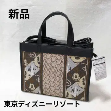 새상품 미키마우스 숄더백 2WAY 자카드 토트백