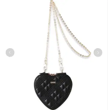FURFUR 하트 퀼팅 숄더백 블랙