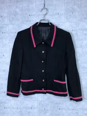 레트로 버블 구제 의류 장식 버튼 갸루 핑크 레이스 테이프 라인 자켓