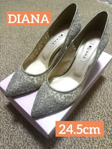 DIANA 플라티나 글리터 튤 24.5cm 브라이덜 신발