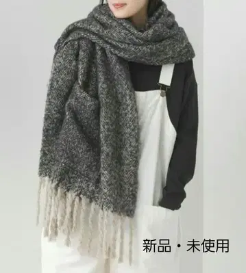 OMNES 기모 2WAY 대형 프린지 스톨