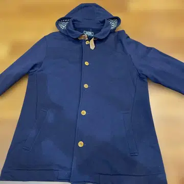 BEAMS 후드 부착 네이비 자켓 L 사이즈