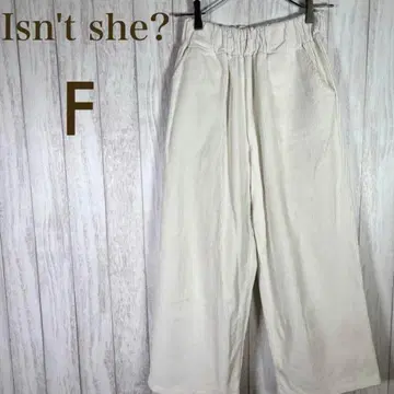 [] 코듀로이 화이트 와이드 팬츠 / 허리밴딩 / 루즈핏