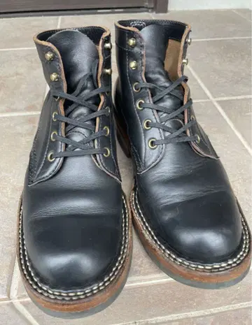 화이트 세미 드레스 새상품급 크롬엑셀 가죽 7.5E 워크 부츠