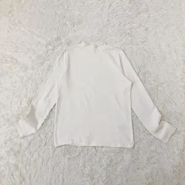 로리즈팜 넥 셔링 풀오버 긴팔 티셔츠 면 혼방 화이트 M