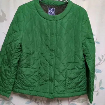 PART2 BY JUNKO SHIMADA 그린 퀼팅 자켓