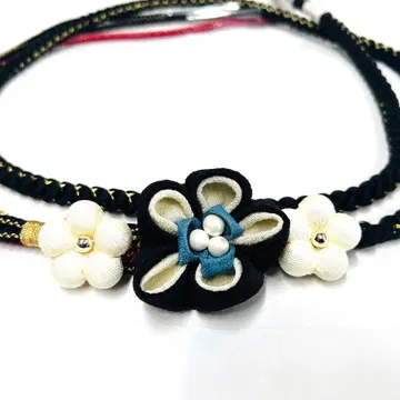 새상품 미사용 후리소데용 허리띠 츠마미자이쿠 장식 꽃 장식 펄 비즈