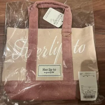 미사용 새상품 herlipto mini tote 루미네 토트백 핑크
