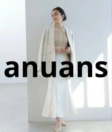 새상품급 anuans 롱 스커트 MEDIUM 화이트 여성용