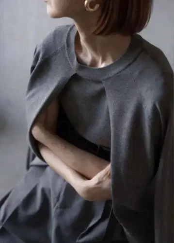 roughlow docking ensemble 니트 차콜 그레이