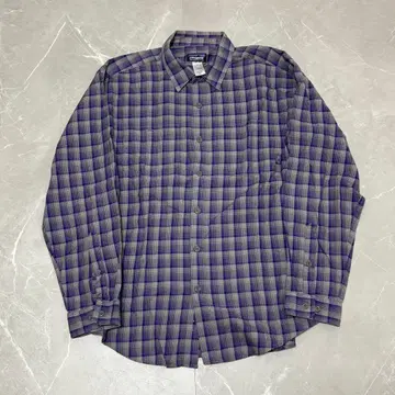 patagonia 00s 오가닉 코튼 긴팔 셔츠 퍼플 M