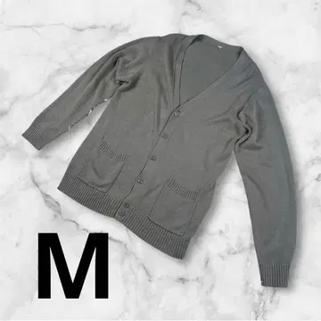 여성용 V넥 가디건 M 그레이