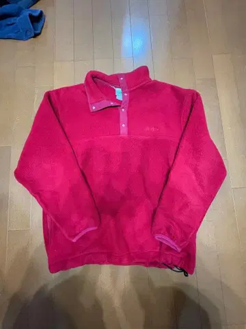 80s L.L. BEAN 필기체 자수 로고 스냅T 플리스