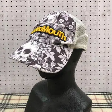 y2k 고스 그런지 구제 의류 잡화 LOUD MOUTH 메쉬 절개 캡