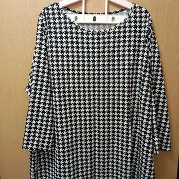 하운드투스 체크가 귀여운 편안한 원피스 3XL