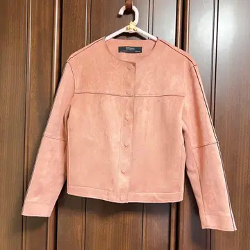 ZARA BASIC 노카라 자켓 XS 핑크