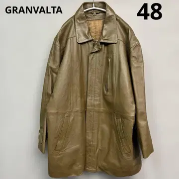 GRANVALTA 브라운 가죽 자켓 빈티지 양가죽 48