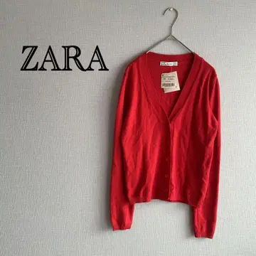 택 포함 새상품 [ 자라 ] ZARA 레드 긴팔 가디건 (M)
