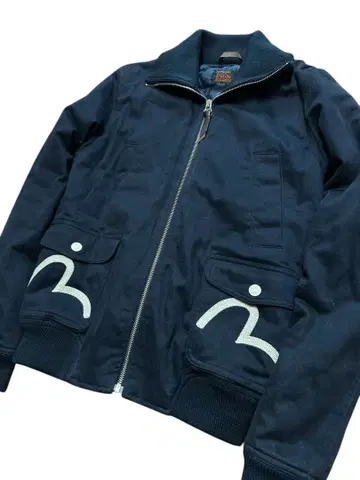 인기! EVISU 에비수 집업 충전솜 코튼 자켓 size M