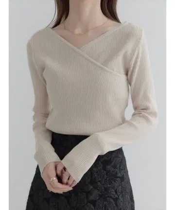 amel 카슈쿨 리브 니트/아이보리