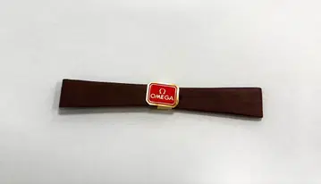 OMEGA 브라운 가죽 시계 벨트 정품 데드스탁