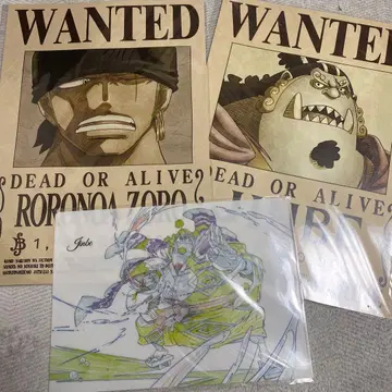 원피스 로로노아 조로 징베 포스터, 클리어 파일 세트