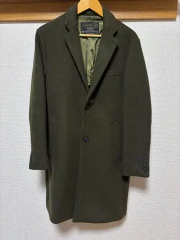 올리브 그린 체스터 코트 EDIFICE