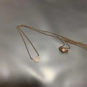 [ apm monaco ] 로즈 골드 하트 목걸이
