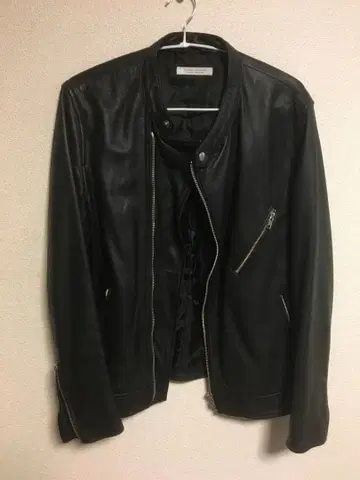 JOURNAL STANDARD 시어링 가죽 블랙 라이더 자켓