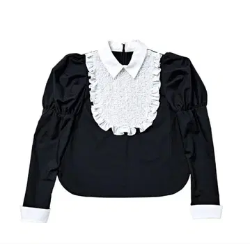 AVENCHUMU Love the frills blouse BLACK