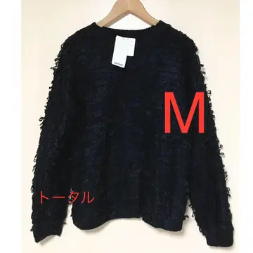 시마무라 ANNA 프린지 니트 M 중간 블랙