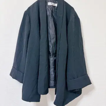 JONES STUDIO 노카라 자켓 블랙