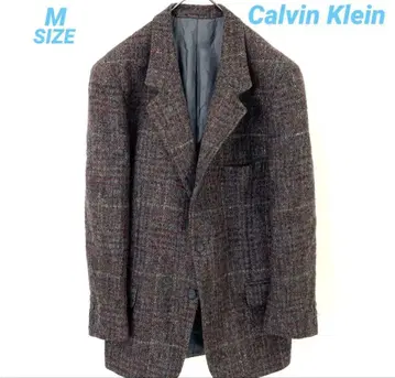 Calvin Klein 체크 무늬 테일러드 자켓 겨울 M 사이즈