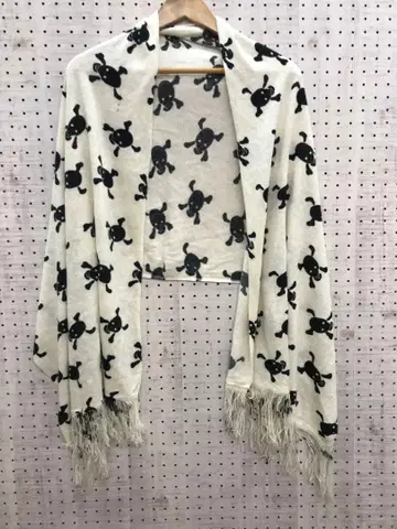 인디 시리즈 Y2K 락 펑크 구제 의류 잡화 스컬 올 패턴 니트 스톨