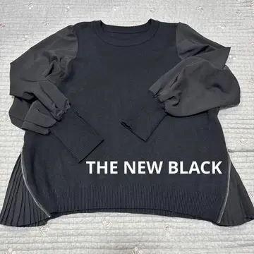 미사용 새상품 THE NEW BLACK 디자인 니트 상의 블랙 MYRRH