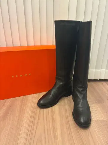 REMME 레메 별주 램 가죽 롱 부츠 어반 리서치 사이즈 37 블랙