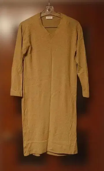 [ 유나이티드 애로우즈 ] 뷰티앤유스 V넥 긴팔 니트 원피스