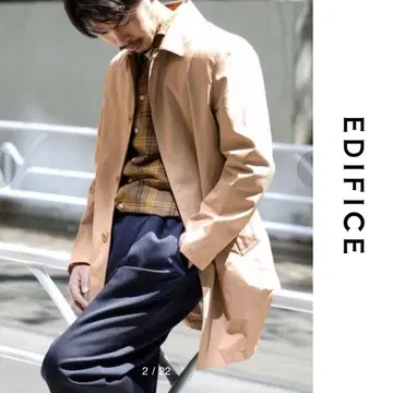 [ 미사용 ] EDIFICE 트렌치코트 라이너 포함 GIZA SIRO