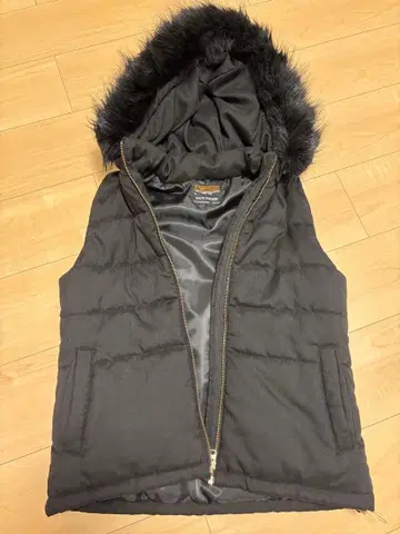 Thermore 후드 퍼 탈부착 블랙 다운 베스트